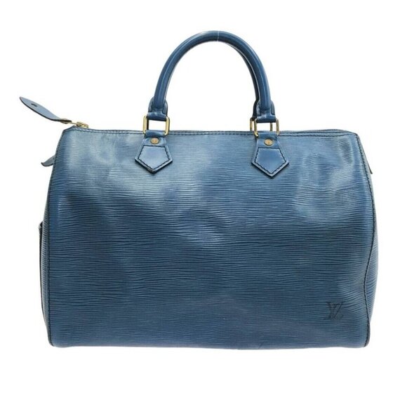 100% Authentic LOUIS VUITTON Speedy 30 Toledo Blue Epi Handbag - Picture 1 of 15